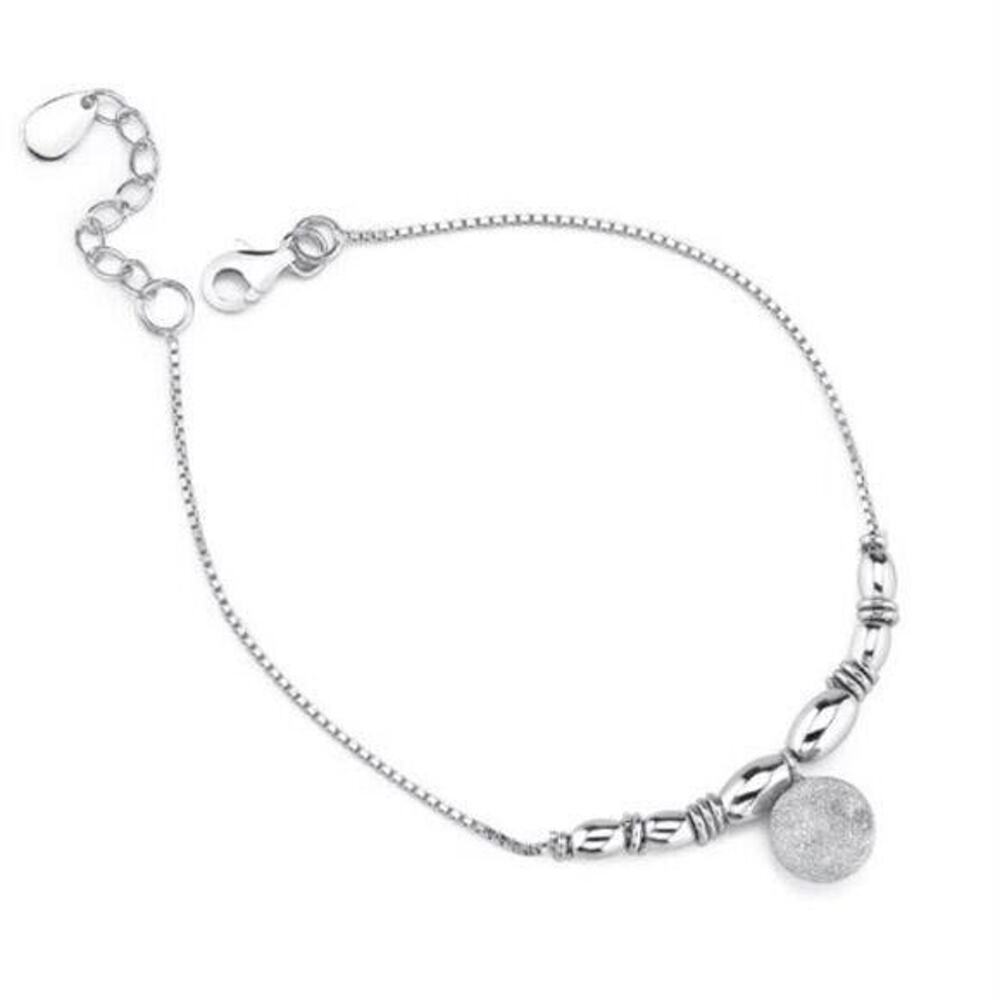 Peora Womens Bracelet Sterling Silver Diamond Dust Finish